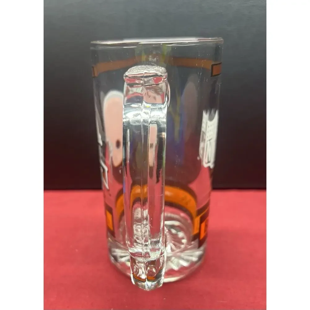 Vintage Heavy Glass Beer‎ Mug Cleveland Browns NFL Football 12 oz.
